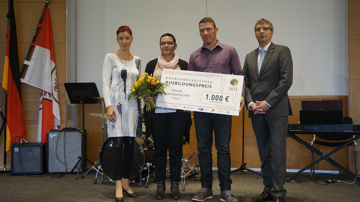 11. Ausbildungspreis des Landes Brandenburg in der Staatskanzlei in Potsdam verliehen. Die Gottschalk Baudenkmalpflege GmbH aus Friesack ist einer der Preisträger.