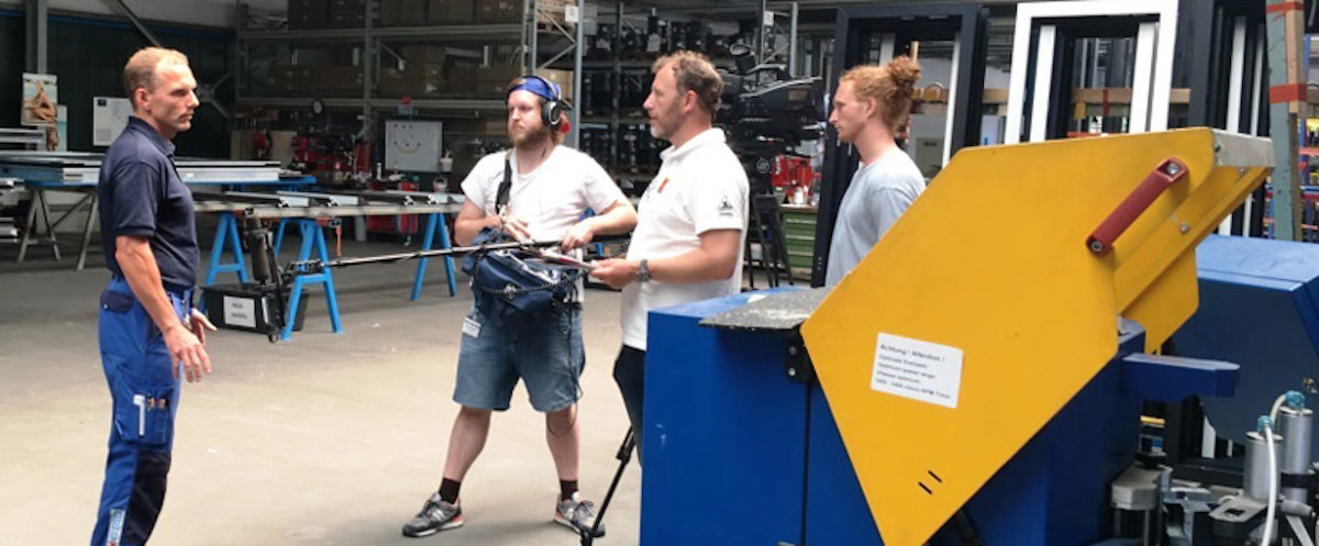 Videodreh in der Metallbau Windeck GmbH für "Berufe TV" der Bundesagentur für Arbeit