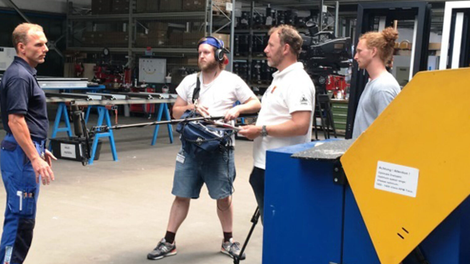 Videodreh in der Metallbau Windeck GmbH für "Berufe TV" der Bundesagentur für Arbeit