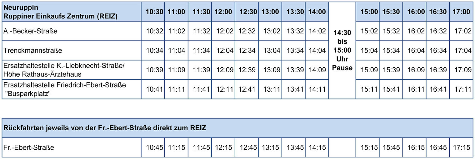 TdH Fahrplan