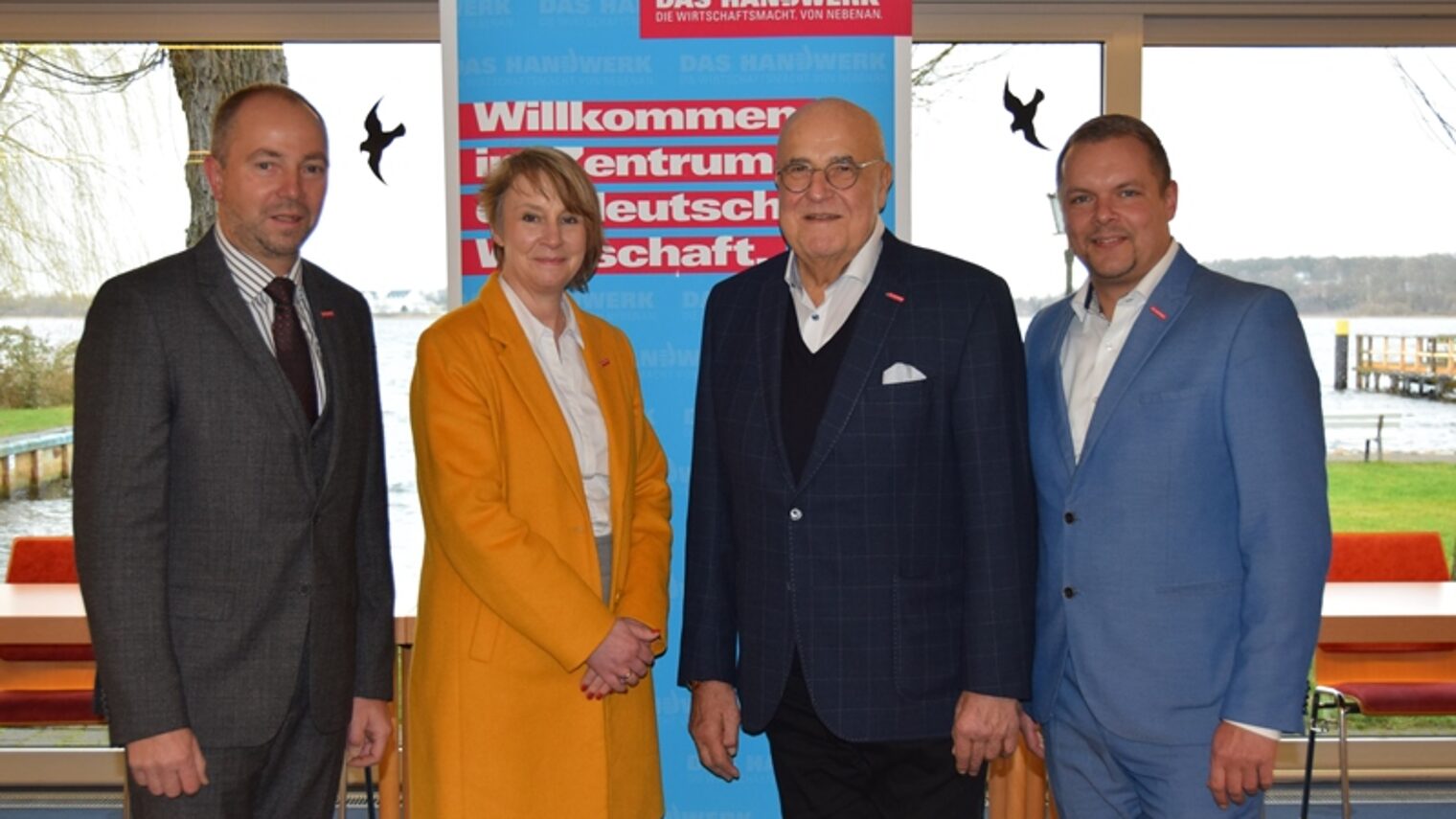 v.l.n.r.: Präsident der HWK Frankfurt/Oder Wolf-Harald Krüger, Präsidentin der HWK Berlin Carola Zarth, Präsident der HWK Cottbus Peter Dreyßig, Präsident der HWK Potsdam Robert Wüst