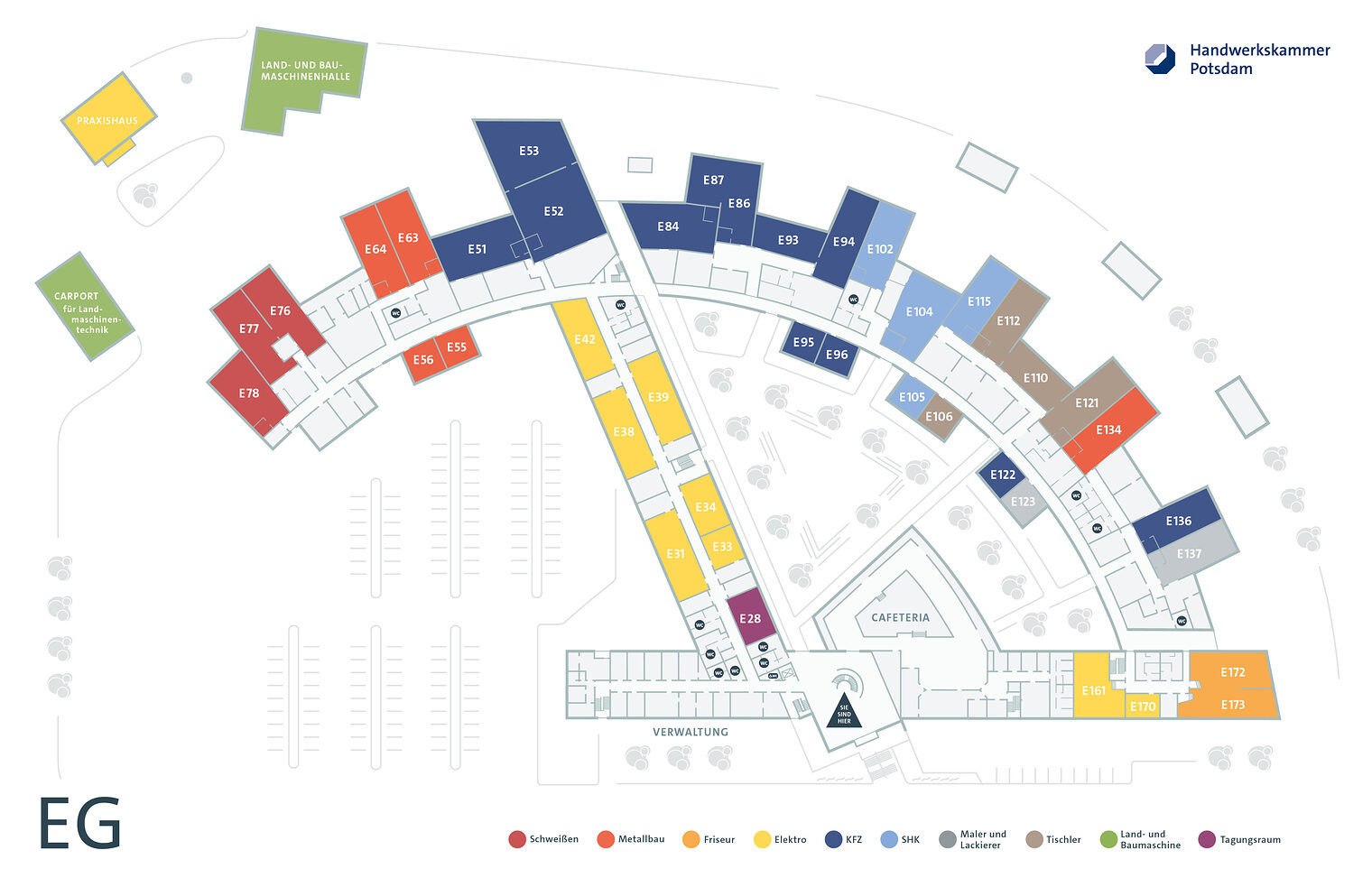 HWK Potsdam Raumplan Erdgeschoss