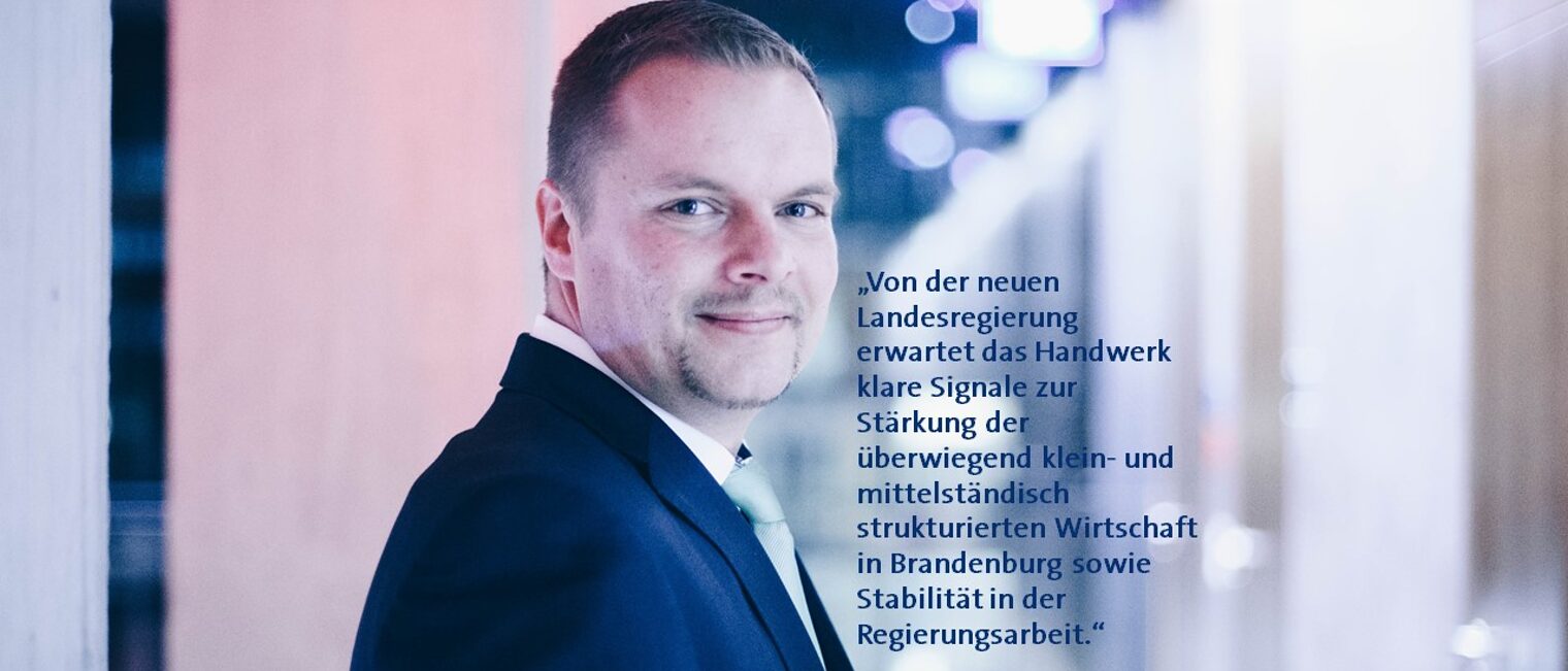 Der Präsident der Handwerkskammer Potsdam Robert Wüst